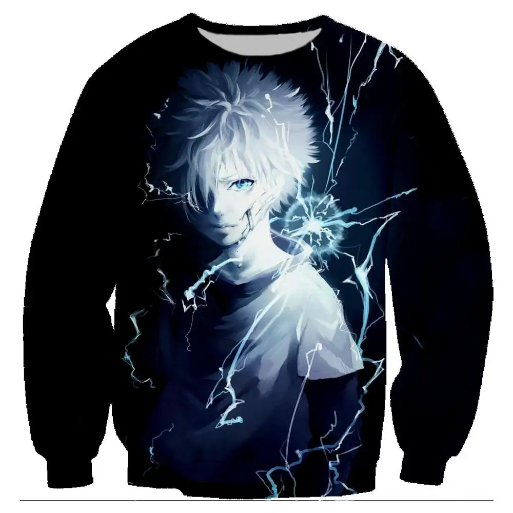 Свитшот Hunter X HUNTER Killua мужской пуловер с 3D-принтом в стиле Харадзюку худи длинным