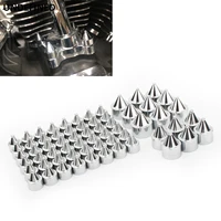 motorcycle engine bolt caps topper covers engine rocker screw nut 63pcs for harley softail twin cam 2000 2006 black chrome