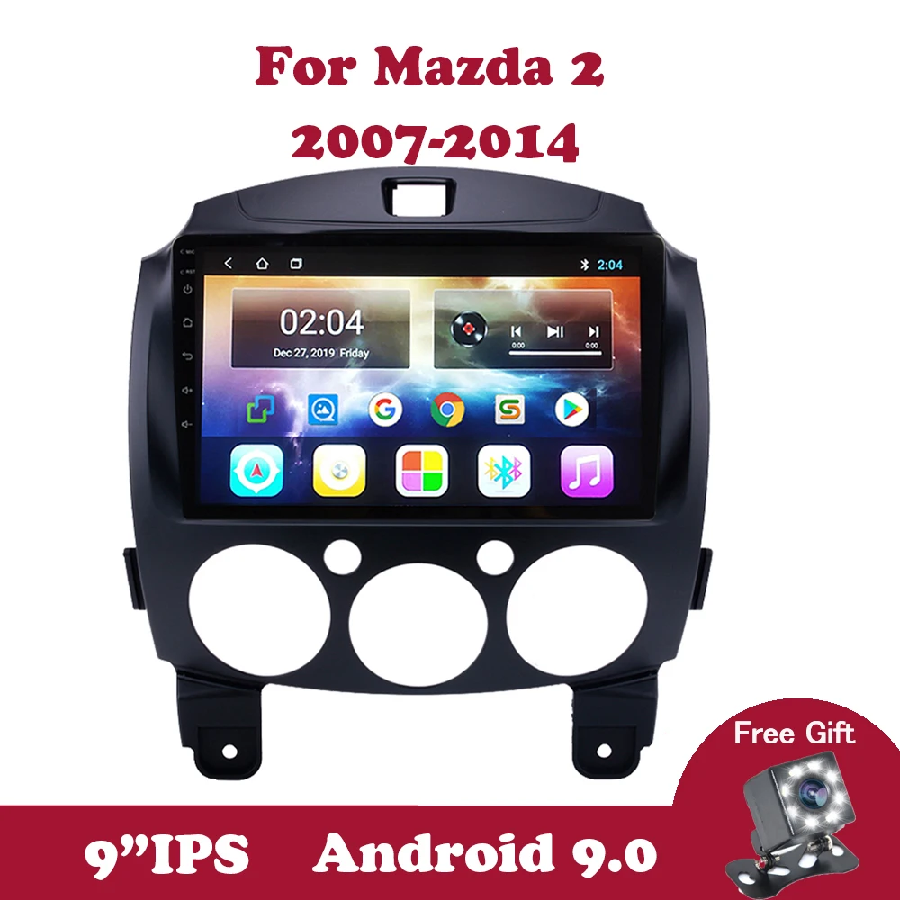 Мультимедийный проигрыватель Android 9 0 IPS GPS навигация для Mazda 2 2007 2014 4 ядра дюймов Гб