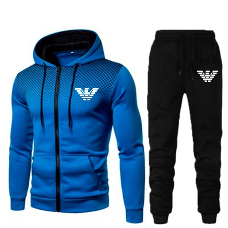 

Newly printed sports suit men's hot men's sports suit cotton hoodie + pants sports suit men's sports suit 2021 new style
