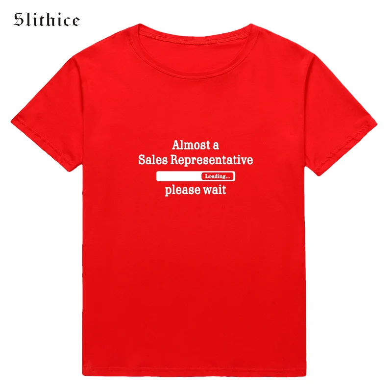 

Slithice Almost A Sales Representative Funny T-shirts Top Hipster Casual Summer Clothing Leisure Graphic ladies t-shirt Black