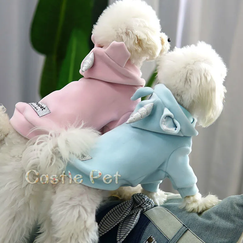 Осенняя теплая толстовка для собак мягкая домашних животных одежда дизайн