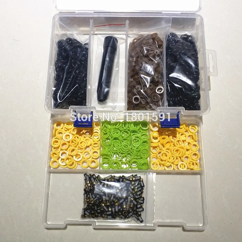 Free Shipping High Quality 200 sets/box Universal Type Fuel Injector Repair Service Kit Cap Filter Remove Tool