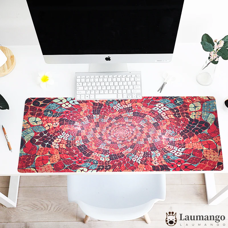 

Mouse Pad Abstract Design Large Gaming Water Resistant Non Slip Rubber Base Desktop Laptop Mousepad