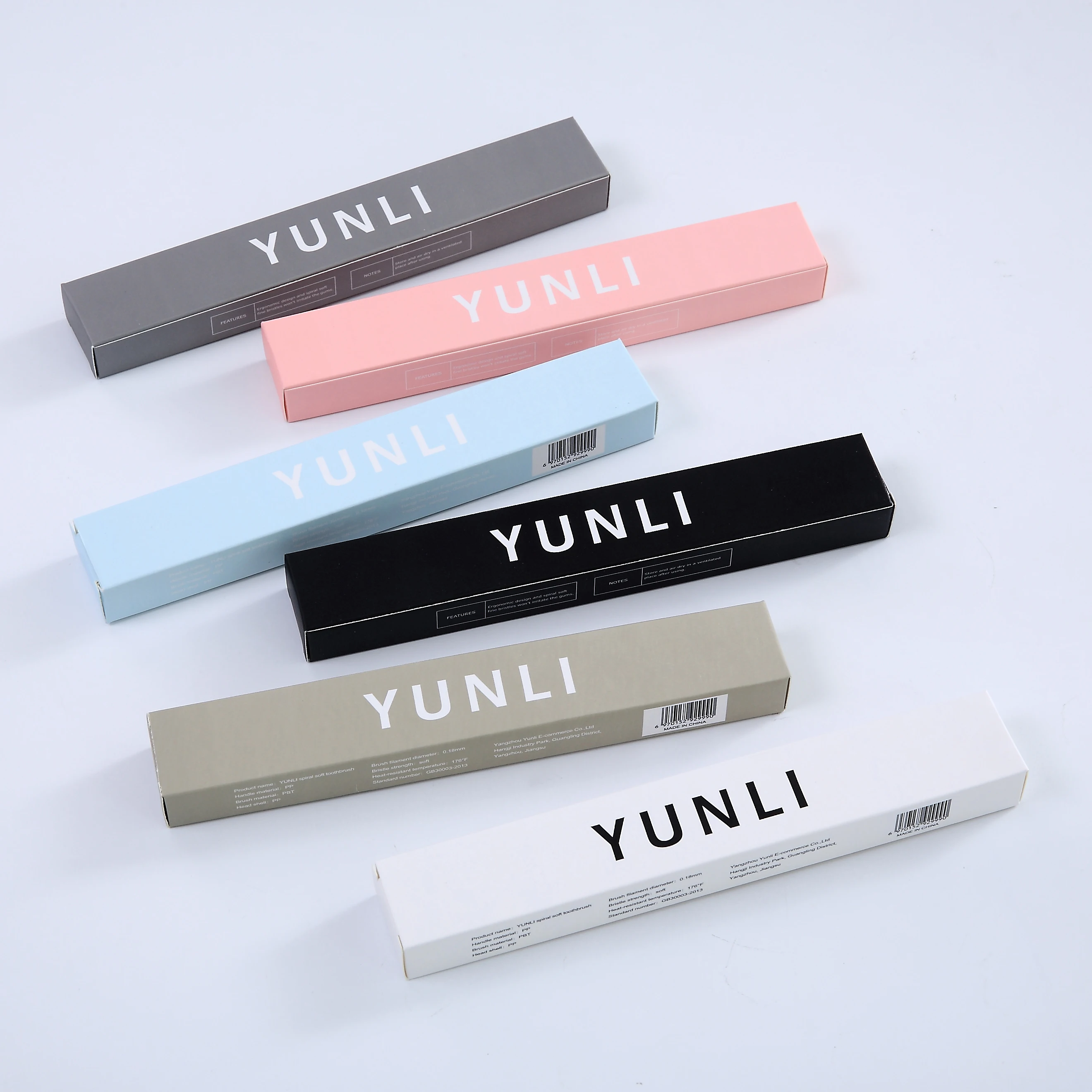 Сверхмягкая многоцветная зубная щетка YUNLI 6 с самостоятельной упаковкой подходит