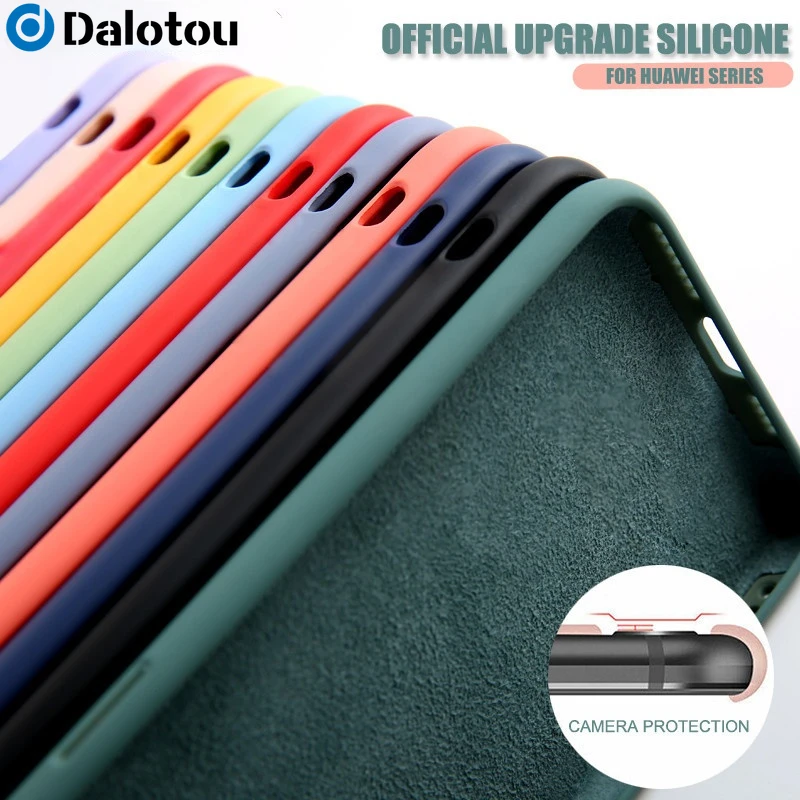 liquid silicone phone case for huawei p30 p40 p20 pro y6p y7p 2020 y6 y7 y9 prime 2019 mate 20 30lite p smart 2021 puls z cover free global shipping