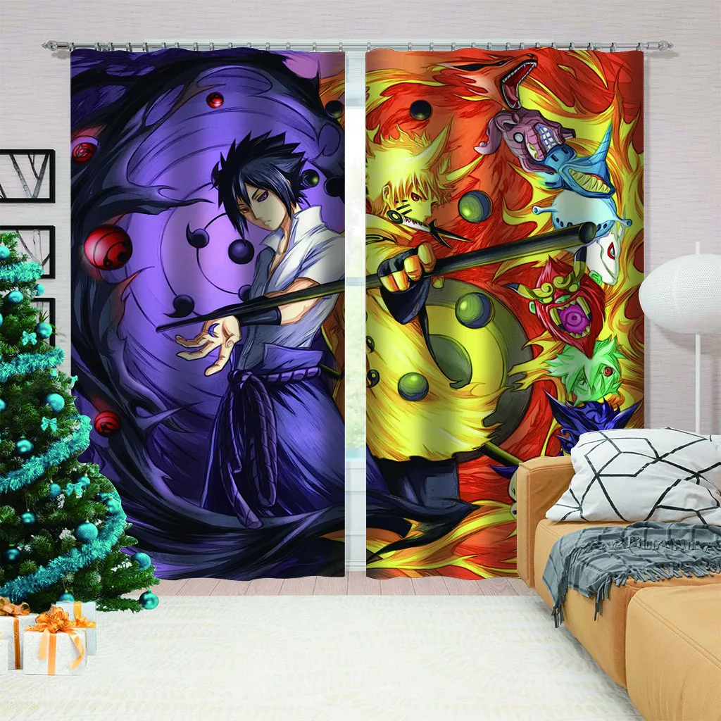 Аниме Hokage 2 панели/комплект оконные шторы блочные тканевые затемняющие