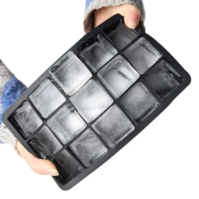 

15 Grids Ice Tray Mold Giant Jumbo Silicone MoldS Ice Cube Square Tray Mold DIY Kitchen Tools Summer Ice Maker Ice Cube Tray