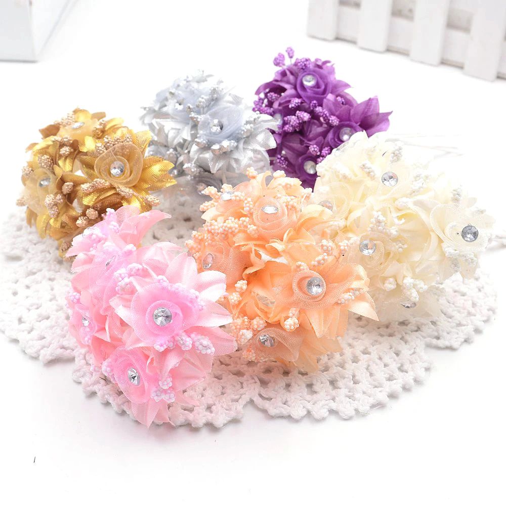 6 шт./лот 8 см Искусственный ароматный стемен Ромашка для DIY свадебного автомобиля