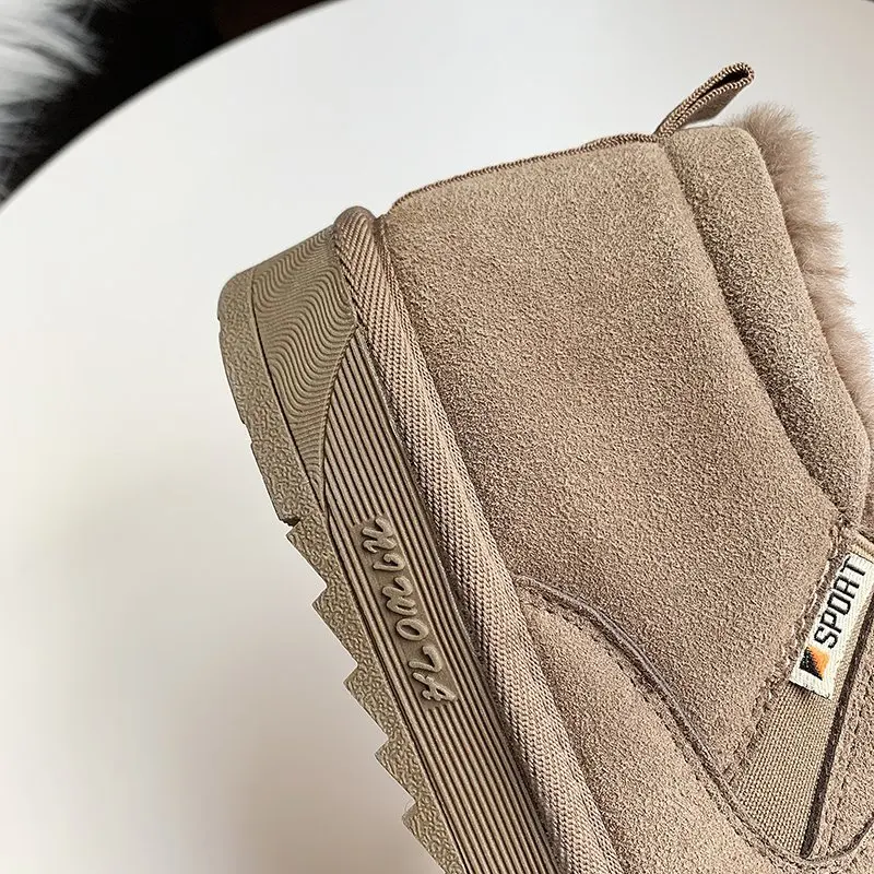 

Warm and velvet snow boots women shoes winter 2020 new cotton shoe cotton boots thick-soled brown women boot student Martin boot