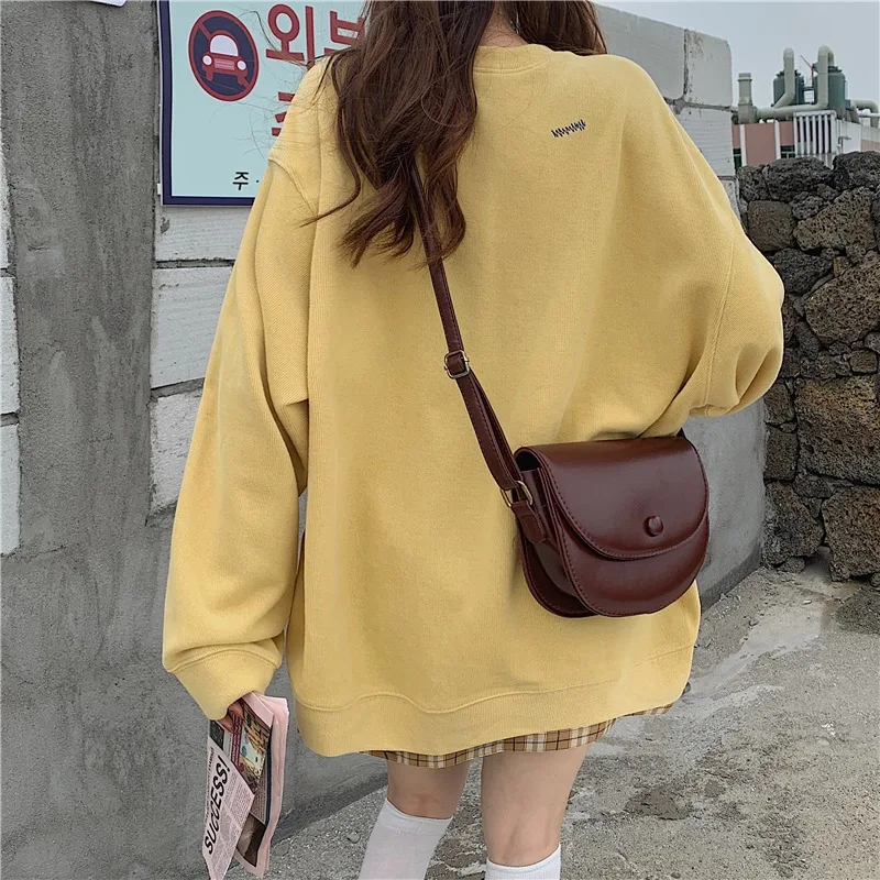 

Gentle Style Sweater Women's Ins Trendy Spring New Yellow Mid-Length Tops Outerwear Long Sleeve Coat