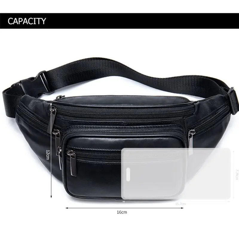 

Fashion Men Waist Fanny Pack Belt Bag Pouch Travel Hip Bum Shoulder Bags Purse