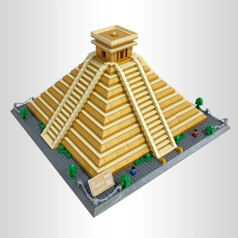 Пирамида Мексиканская Майский пирамида 1340 шт. всемирно известные строительные