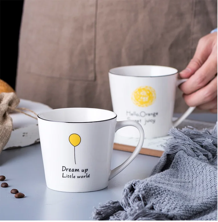 OUSSIRRO Simple Ceramic Coffee Mug Mr and Mrs Tea Milk Cup Creative Wedding Anniversary Gift | Дом и сад