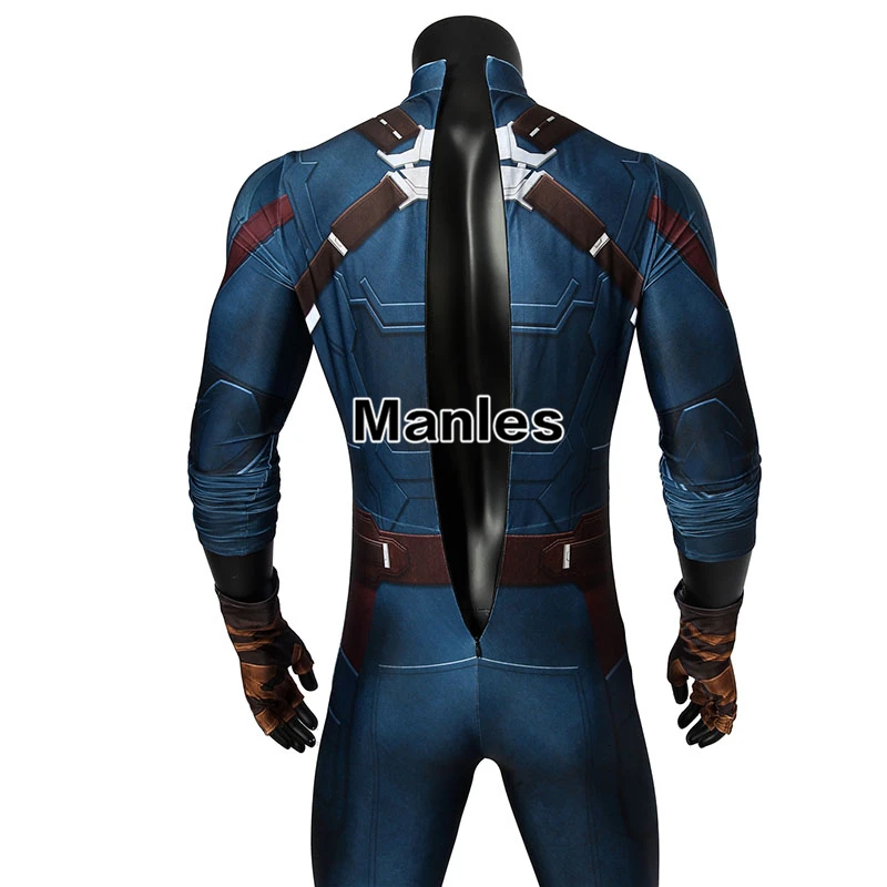 Костюм Капитана Америки, косплей, Steve Rogers, для взрослых, Мстители, 3 бесконечные войны, на Хэллоуин, карнавал, комбинезон, перчатки, 3D принт, спандекс