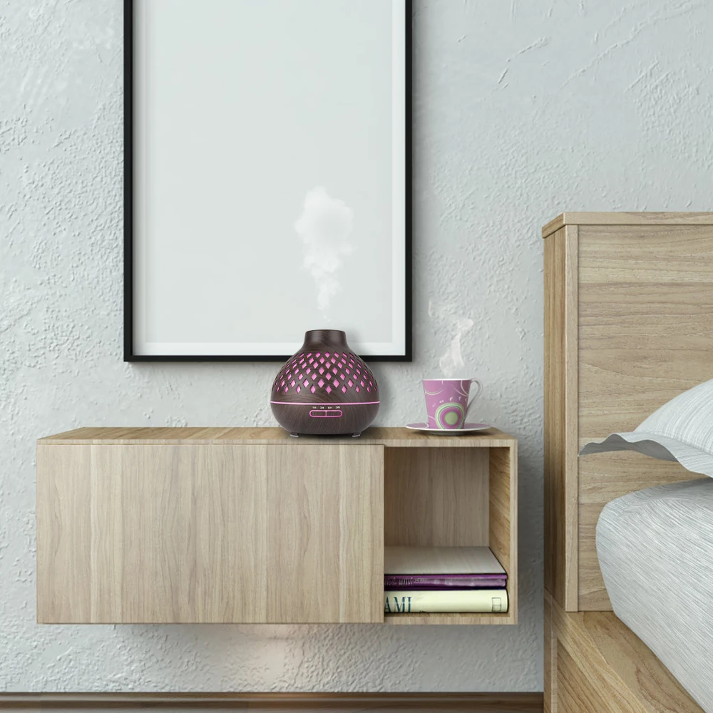 Новый 400 мл древесины эфирные масла диффузор ультразвуковой увлажнитель USB