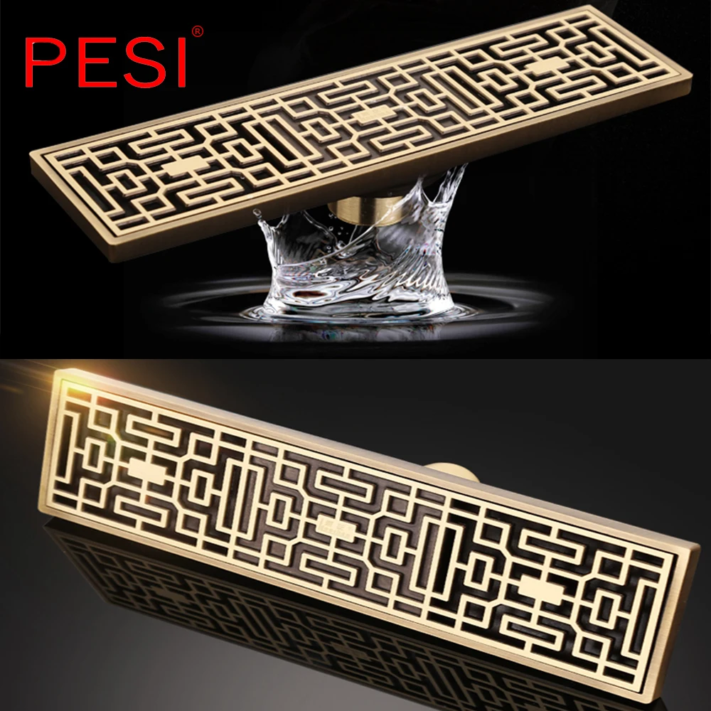 drain 830cm euro antique brass art carved floor drain cover shower waste drainer bathroom bath accessories strainer free global shipping