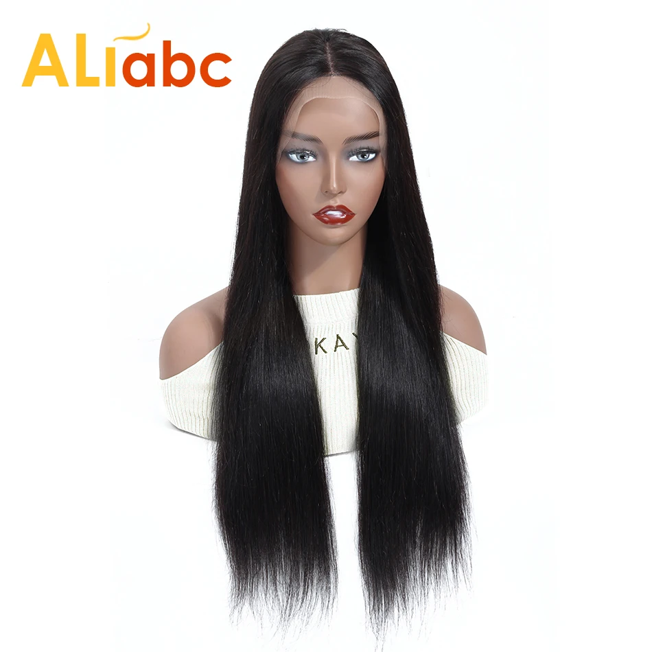 Aliabc 13*4 парики на кружеве прямые 100% бразильские человеческие волосы для черных