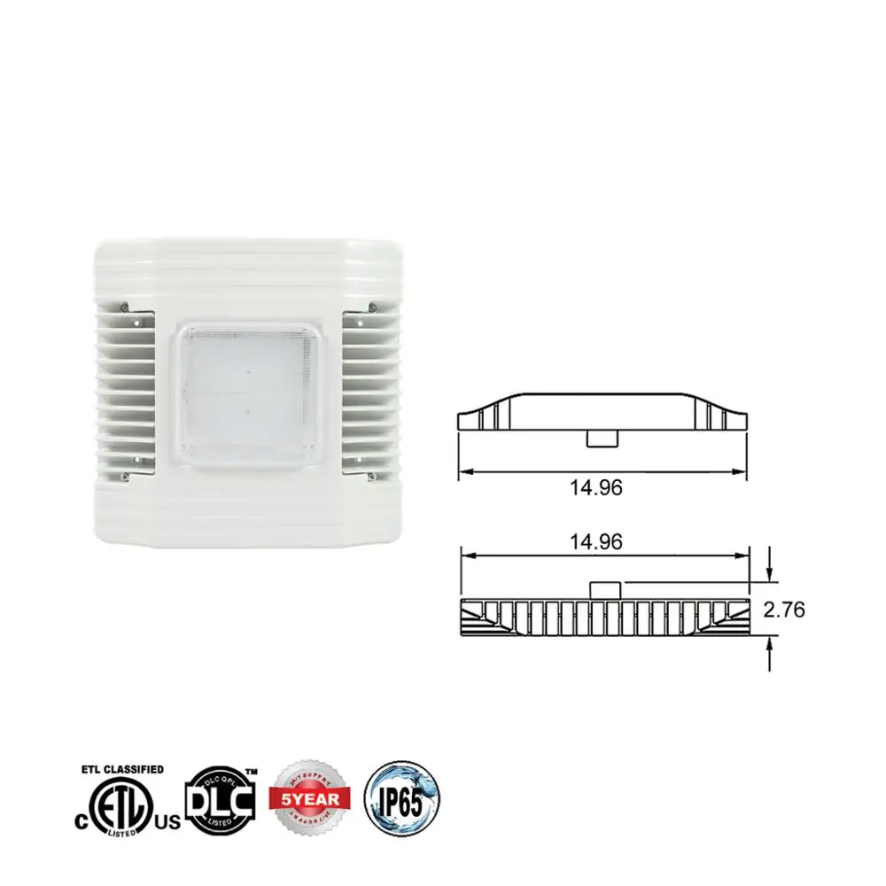 Светодиодный светильник для АЗС 5 шт. 150 Вт высокая яркость наружный с навесом ETL и