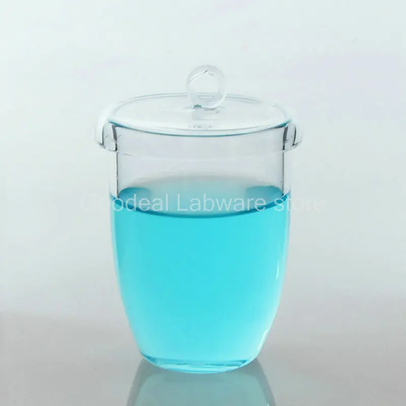 1pcs Lab10ml To 300ml High Purity and Temperature Resistance Clear Quartz Glass Crucible with Cover |