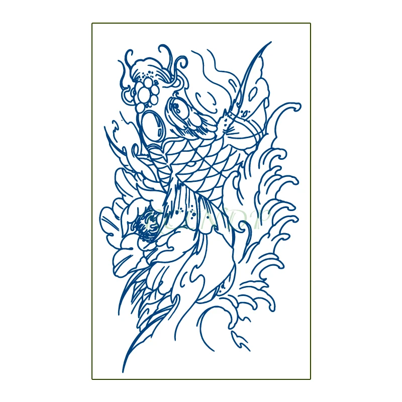 Водостойкая Временная тату-наклейка с соком меч цветок девушка стойкие