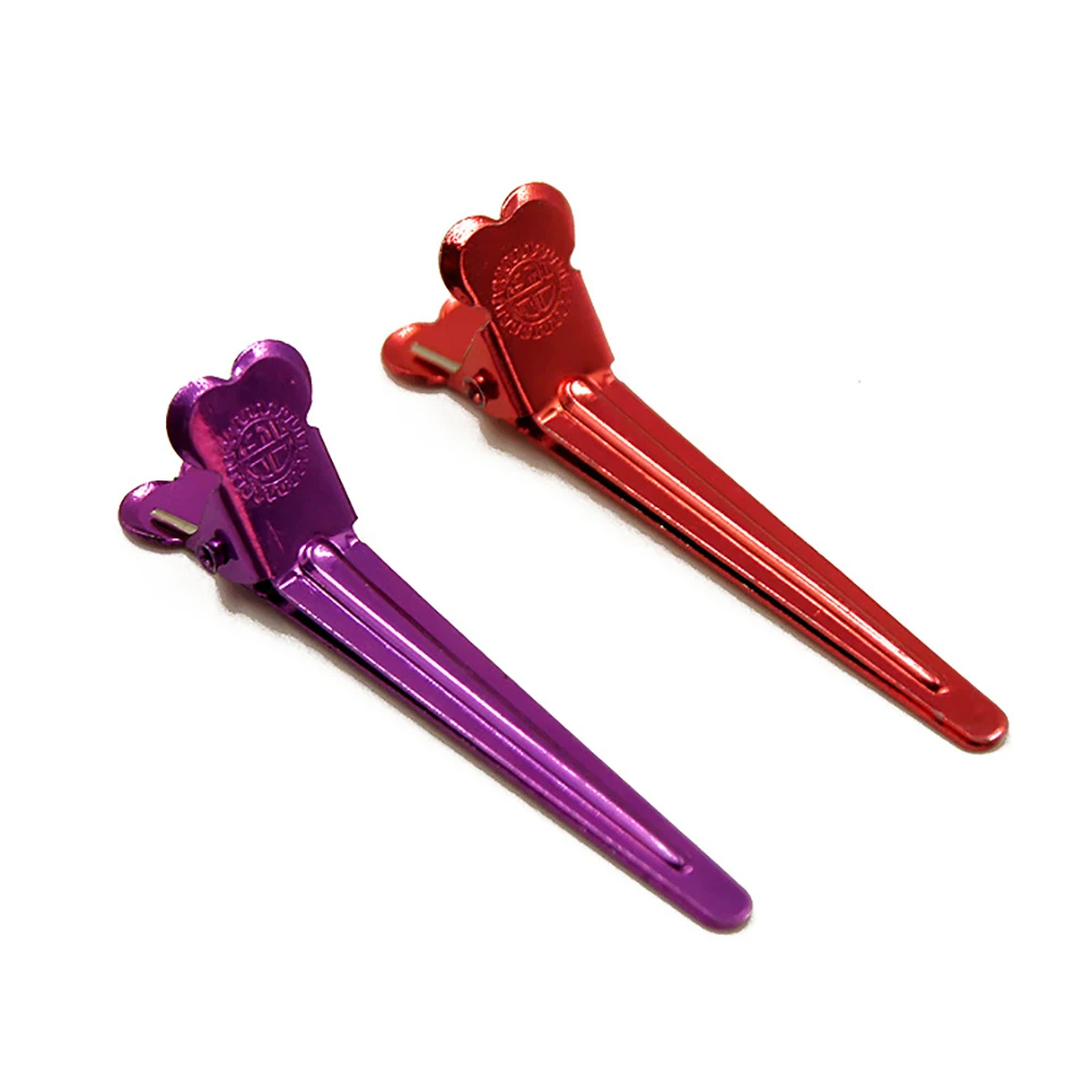 

50pcs Colorful Metal Flat Hair Clips Salon Perm Fix Section Holding Tools DIY Alligator Barrettes Front Hair Styling Tools
