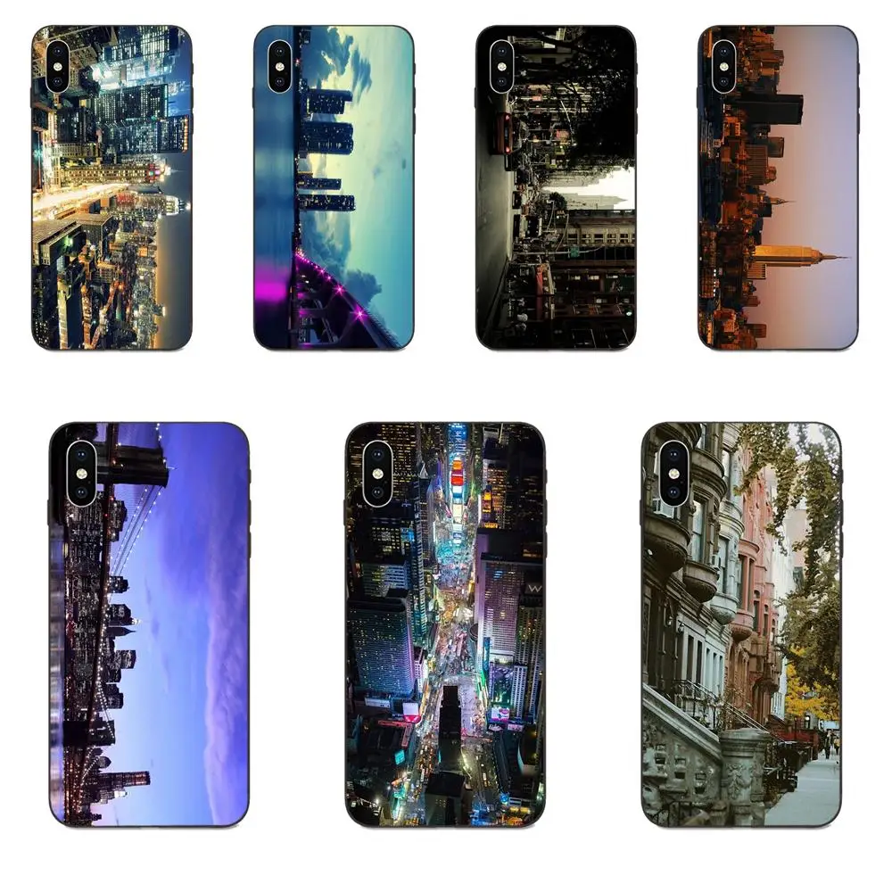 Черный мягкий чехол New York мам Для Galaxy A3 A5 A6 A6s A7 A8 A9 A10 A20E A30 A40 A50 A60 A70 A80 A90 Plus
