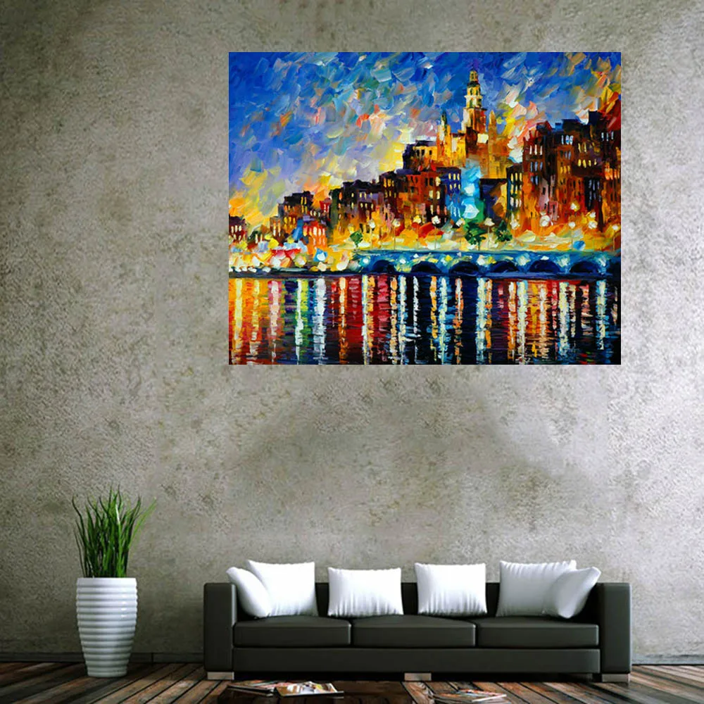 Лампа для комнаты с видом на море пейзаж картина маслом холсте Настенная дома