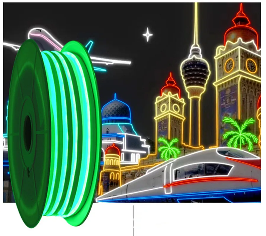 1 м 20 неоновый светодиодный лента светильник Водонепроницаемый полосы RGB 220V SMD2835