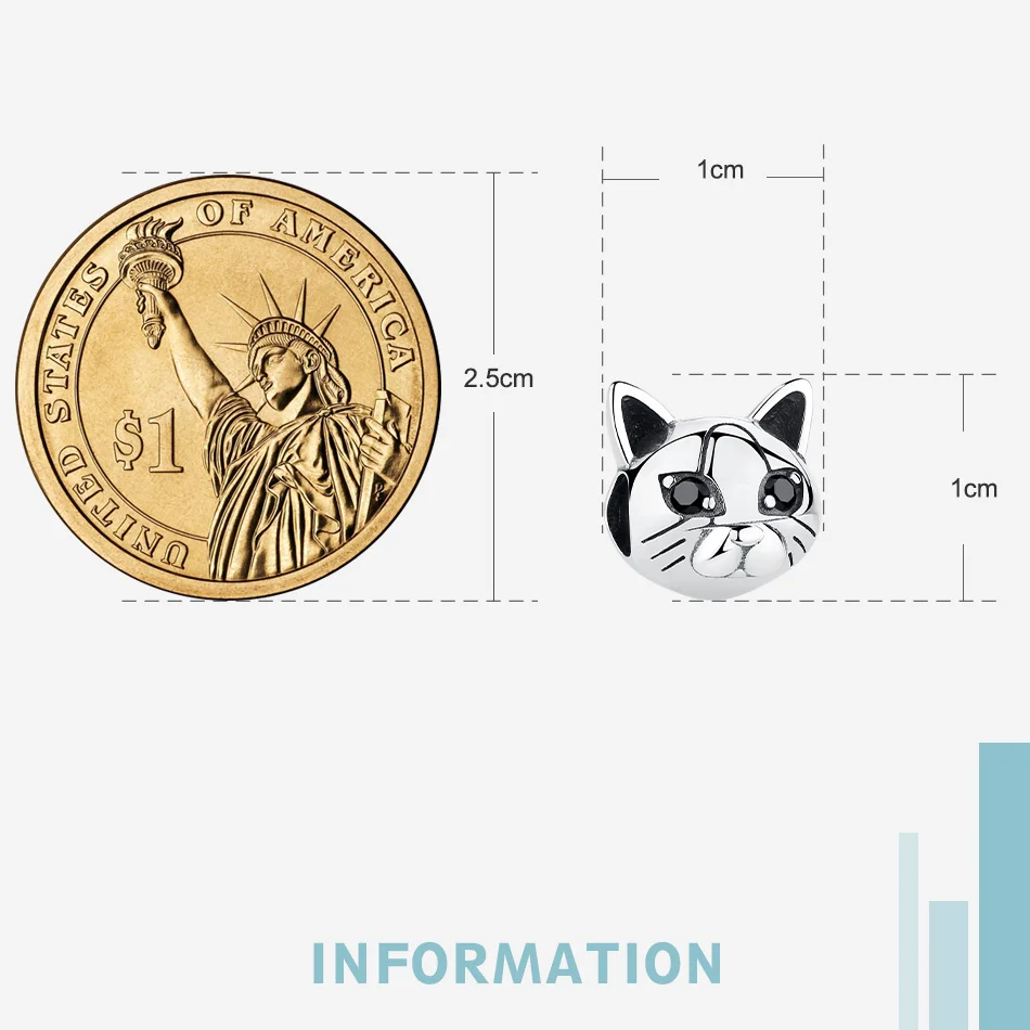 Оптовая продажа Милое платье для питомца кота Подвески 925 стерлингового серебра