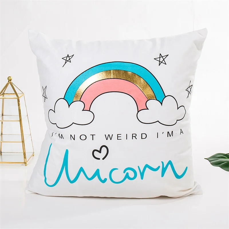 Fuwatacchi милый Единорог искусственная Обложка красочные радужные наволочки для