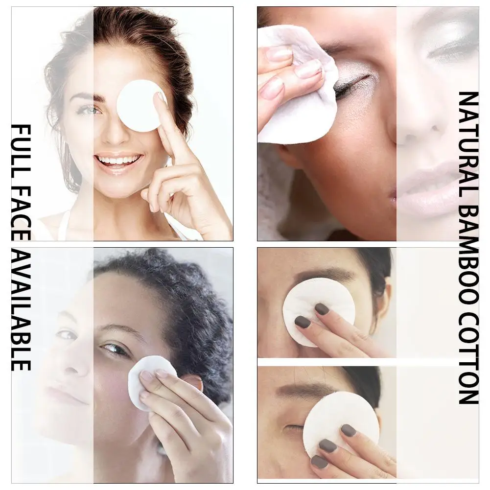 8 шт. натуральные глубокие очищающие подушечки для макияжа многоразовые салфетки