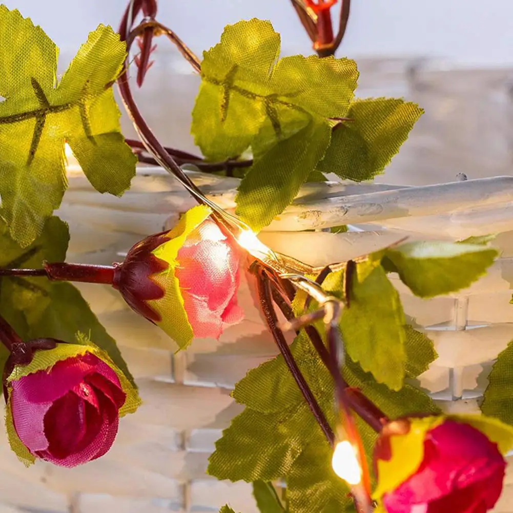 GloryStar светильник световые струны цветы из ротанга со светодиодными бусинами