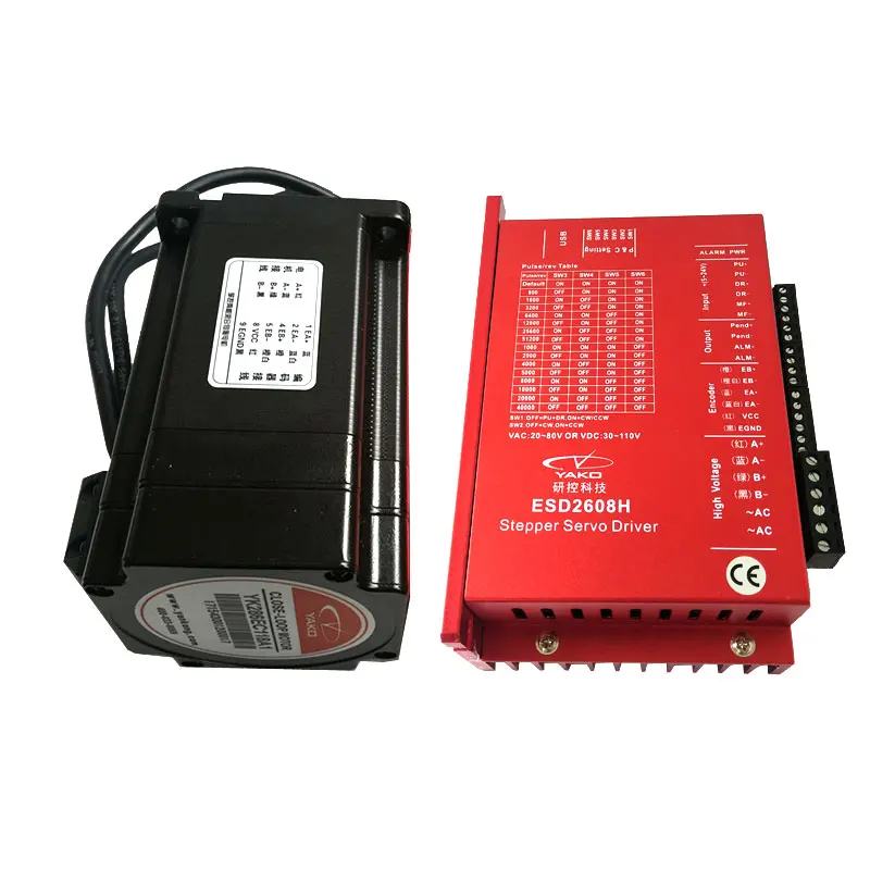 Сервопривод с замкнутым циклом Yako 12N 8N 4N Nema 34 YK286EC 80 118 156 A1 драйвером ESD2608H для