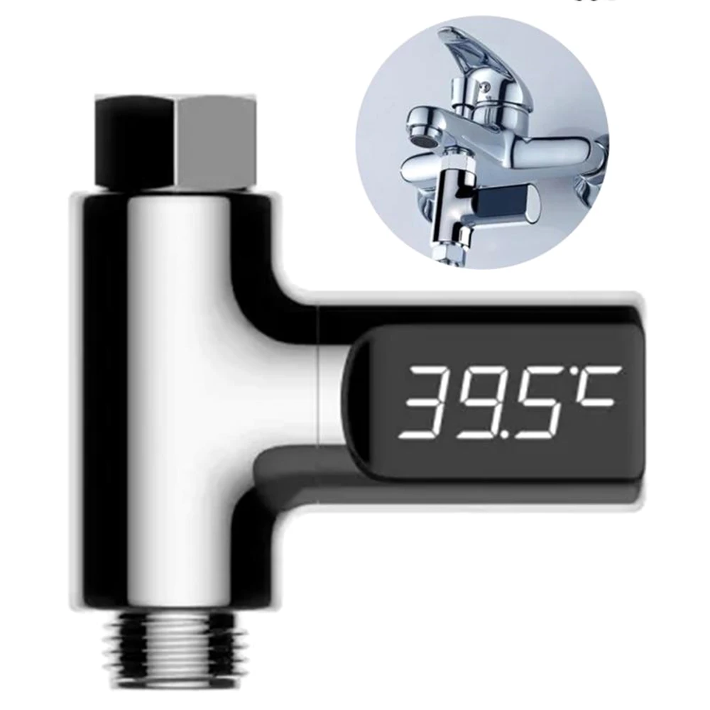 Светодиодный дисплей бытовой водный термометр для душа самогенерирующий