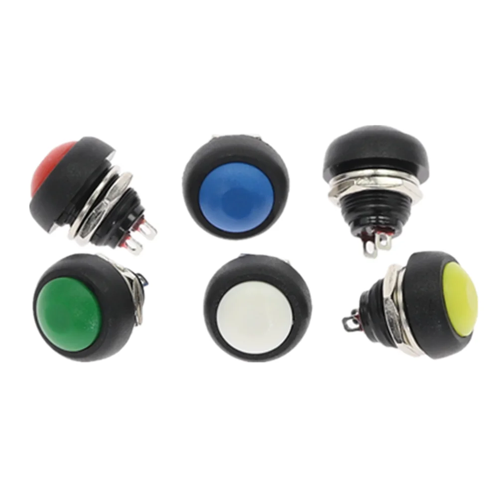 

1Pcs 2Pin Mini Switch 12mm 1A waterproof switch pbs33b 12v momentary Push button Switch reset Non-locking pbs-33b