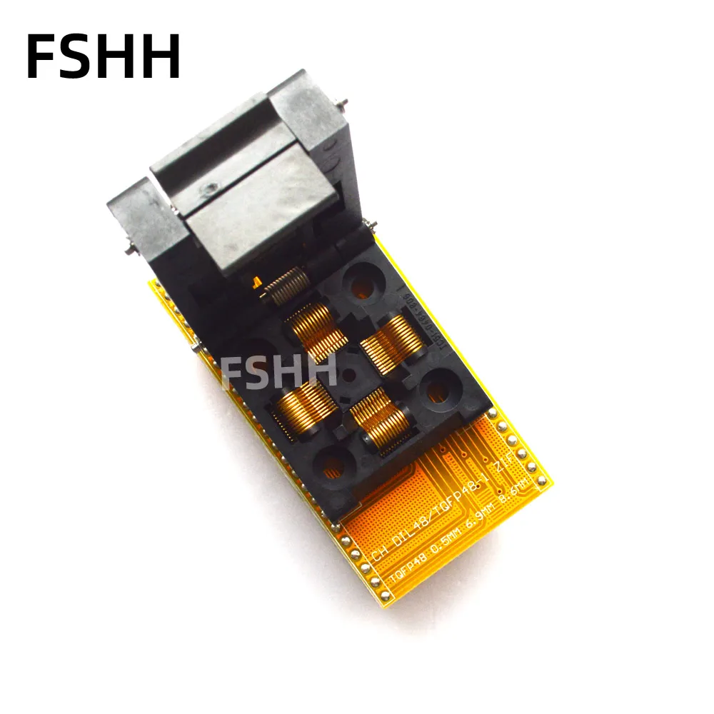 QFP48 to DIP48 Programmer adapter TQFP48 LQFP48  ic test socket (1pin to 1pin) 0.5mm