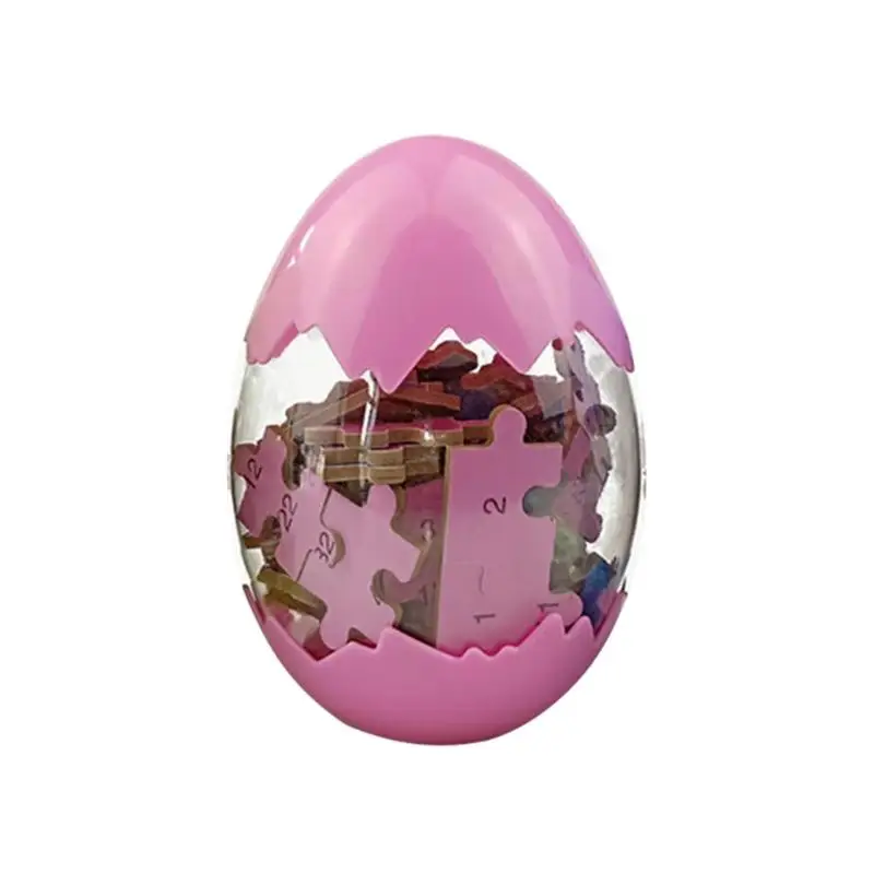 Pink A Деревянные динозавры, яйца, пазлы, игрушки, развивающие игрушки, улучшающие практическую способность, интересный пазл, детский подарок - Цвет: Pink A