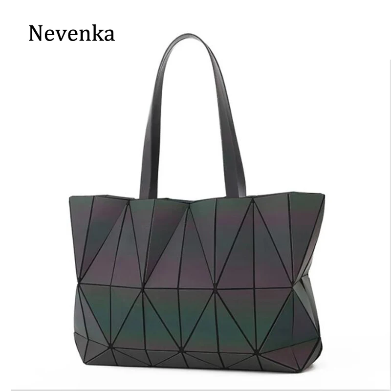 NEVENKA 2020 новая светящаяся сумка женская геометрическая сумка-тоут сумки на плечо с