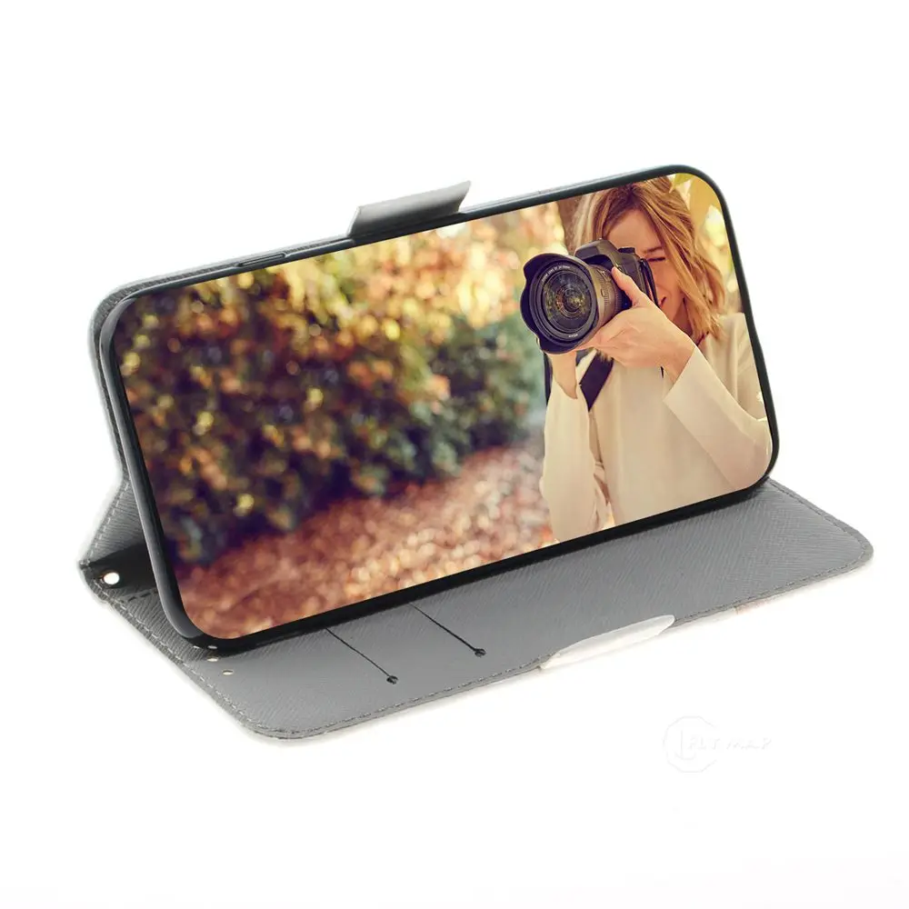 Флип чехол для Motorola Moto E6 Play Global XT2029 силиконовый бумажник телефона кожаный 3D MotoE6