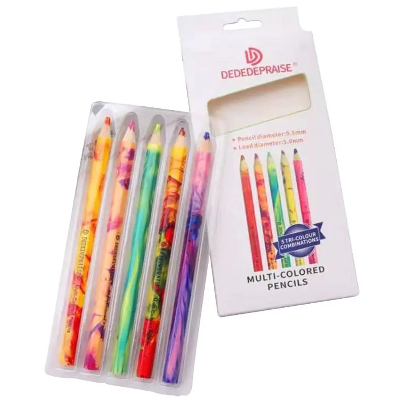 

5 шт., мягкие пастельные карандаши, деревянные цветные карандаши для рисования, разноцветный карандаш для набросков
