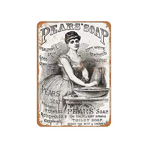 

Vintage Metal Sign Tin Sign Pear's Soap Wall Decor Art Print Sign 8x12