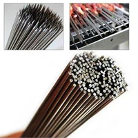 50pcs stainless steel barbecue bbq skewers needle kebab kabob sticks for outdoor camping picnic tools 35cm