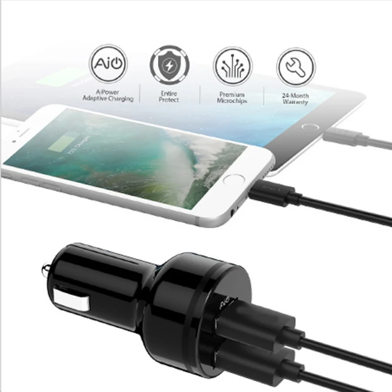 Single Port QC3.0 Car Charger 2USB Fast Charge with AIpower Seven Protection Function JR Deals | Мобильные телефоны и