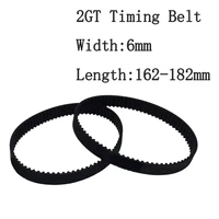 2pcsset 2gt timing belt customization closed loop gt2 timing belt width 6mm length 162 182mm 3d printer toothed conveyor belt