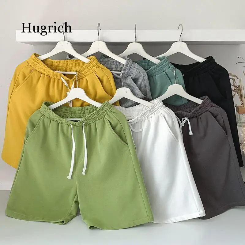 

2021 summer men's shorts loose five-point pants Hong Kong style casual men's sports beach pants