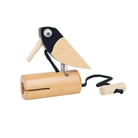 wooden pull bird beech wood woodpecker musical tone block percussion musical instrument gift