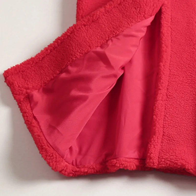 Женская теплая куртка из овечьей шерсти с воротником-стойкой и длинным рукавом |