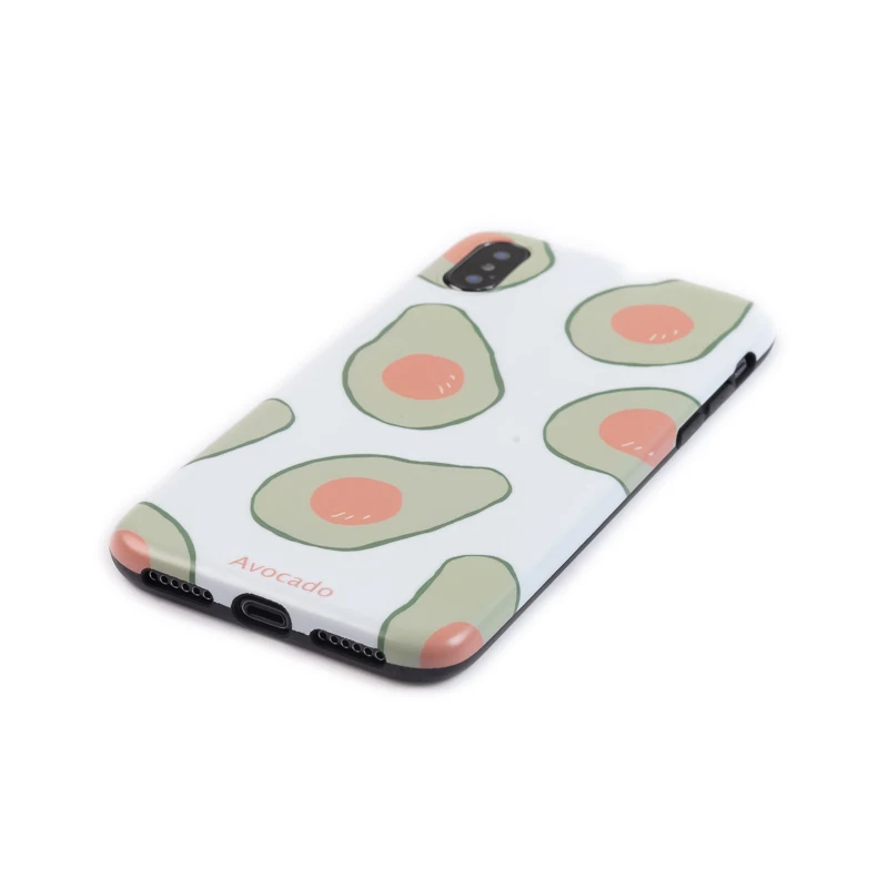 Милый мультяшный чехол с фруктами авокадо милый матовый Мягкий силикон imd для Apple
