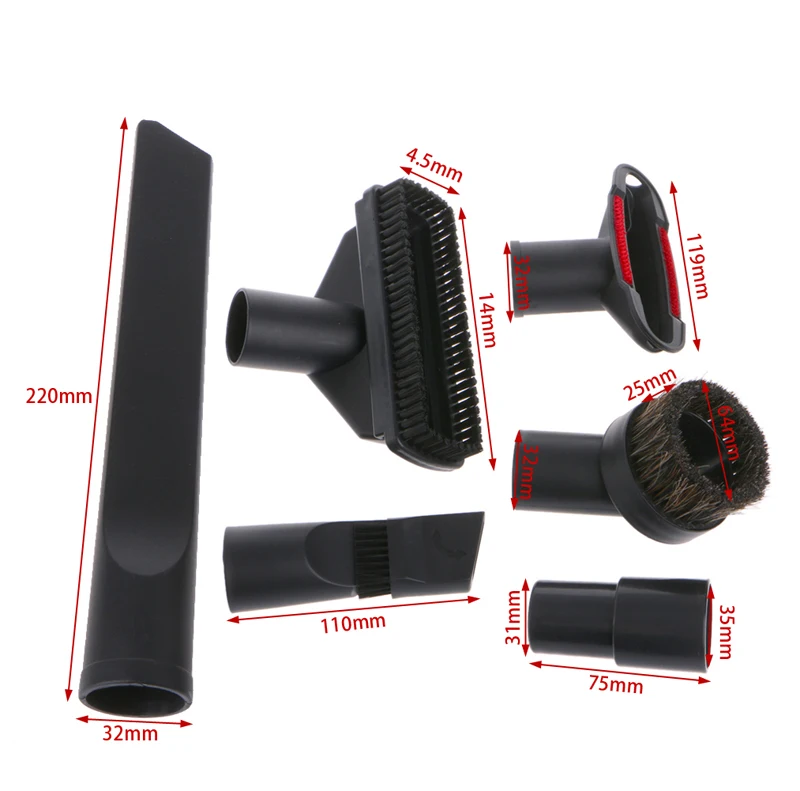 

6 In 1 Vacuum Cleaner Brush Nozzle Home Dusting Crevice Stair Tool Kit 32mm 35mm